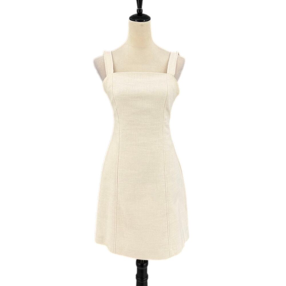 Worth 100% Cotton Ivory Simple Chic Classic Bridal Sophisticated Feminine Dress